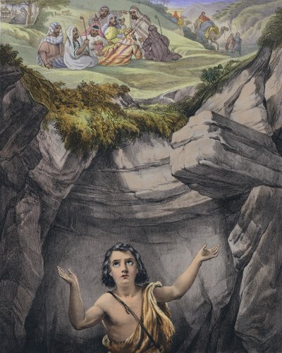 ヨセフは兄弟たちによって穴に投げ込まれました 作： Siegfried Detler Bendixen